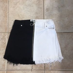 Revice Denim Zip Up Skirt
